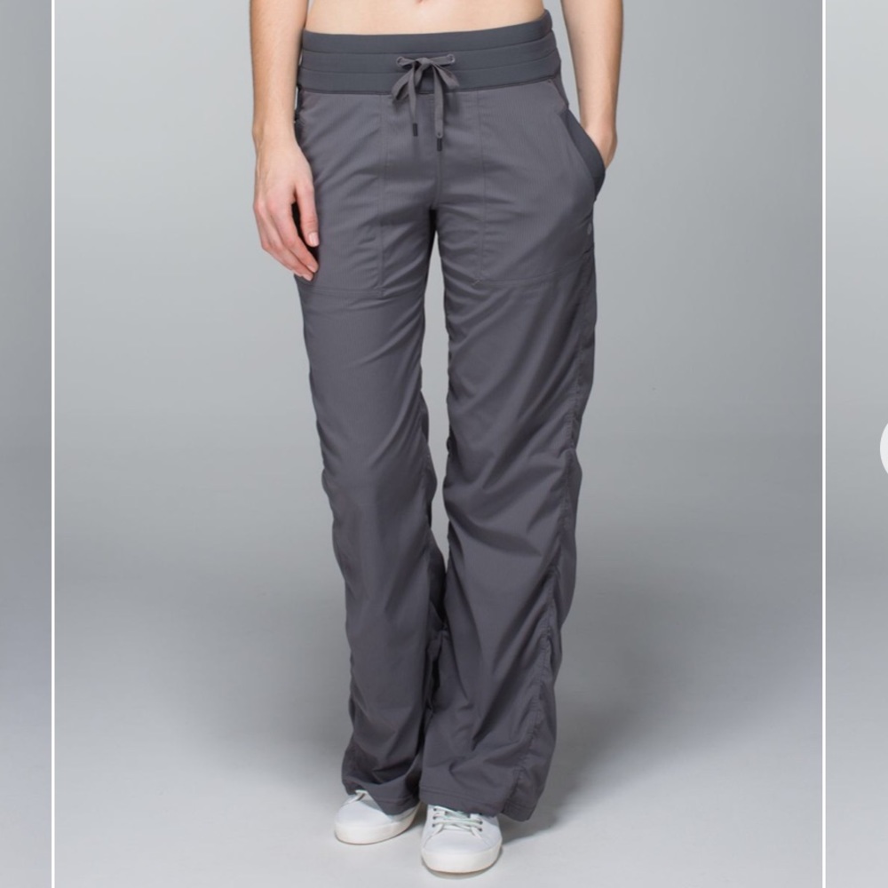 Lululemon grey studio II pant, size 2